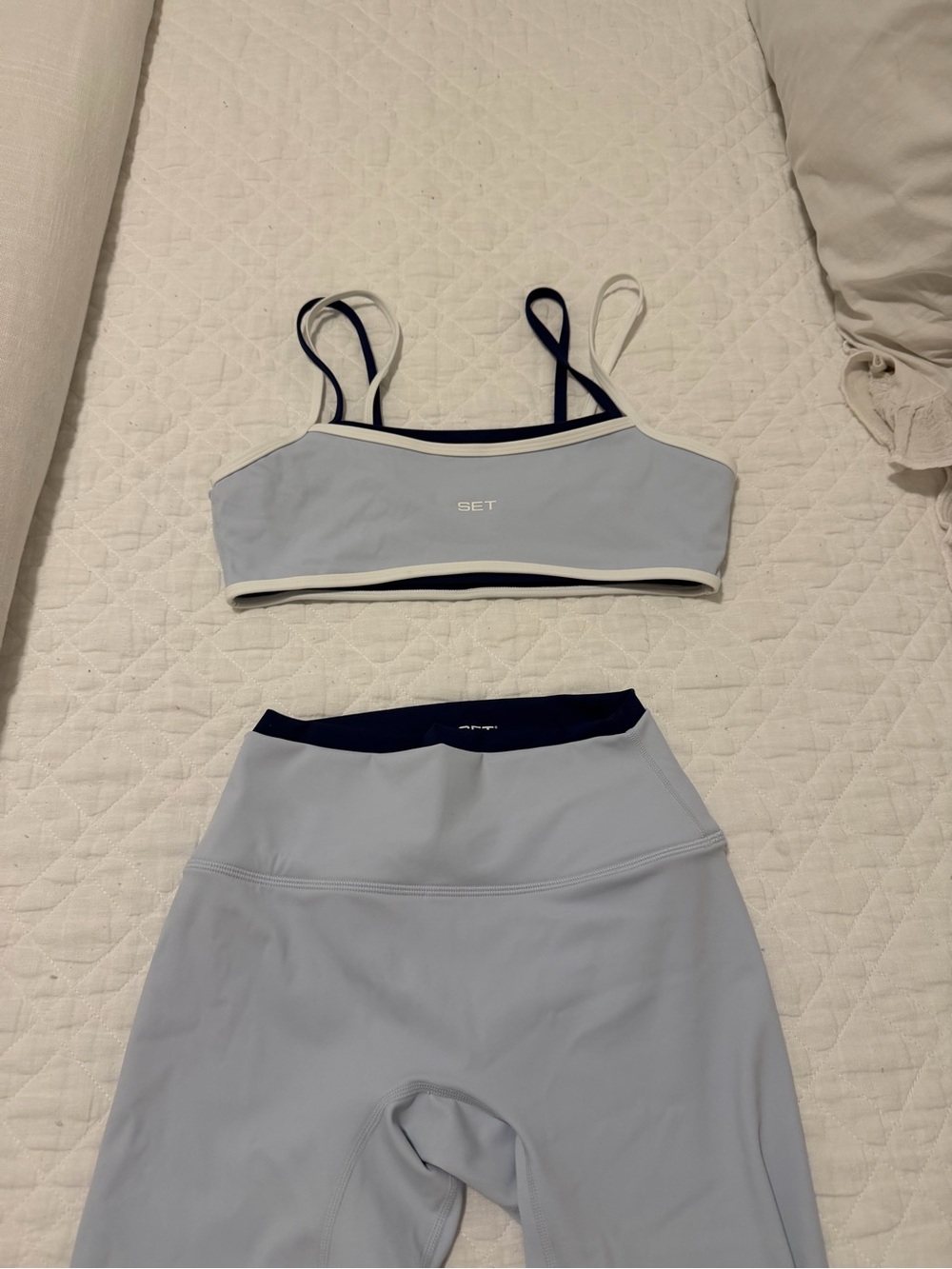 Light Blue /  Navy Trim Set Active Set - Picture 2 of 6